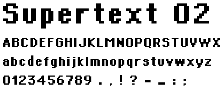 Supertext 02 Bold font
